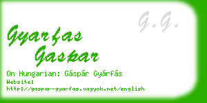gyarfas gaspar business card